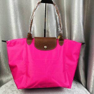 NWT Longchamp Le Pliage Original Large Shoulder Nylon Bag Tote baby Pink